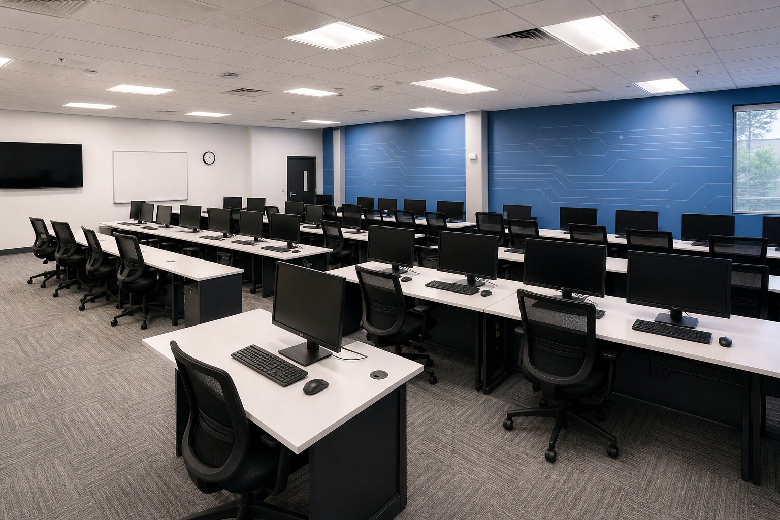 Modern computer lab at Pooja Computer Education Ongole